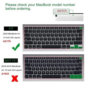 Allinside 2020 MacBook Air 13 Laptop Sleeve and Keyboard Cover Skin, 2020 MacBook Air 13 inch A2179 with Touch ID and Retina Display US Version