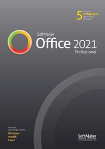 softmaker office professional 2021 (5 users) for windows, mac and linux [pc/mac download]