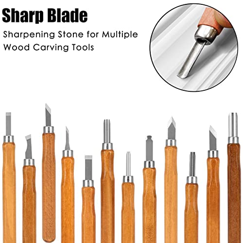 DDF iohEF Wood Carving Sharpener, 1000 Grit Whetstone with More Grooves Sharpening Stone for Woodworking, Wood Carving Tools, Chisels and Gouges