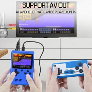 DEIKAL Handheld Game Console, Retro Game Console with 500 Classic FC Games 3 Inch Screen 1020mAh Rechargeable Battery Portable Game Console Support TV Connection & 2 Players for Kids Adults