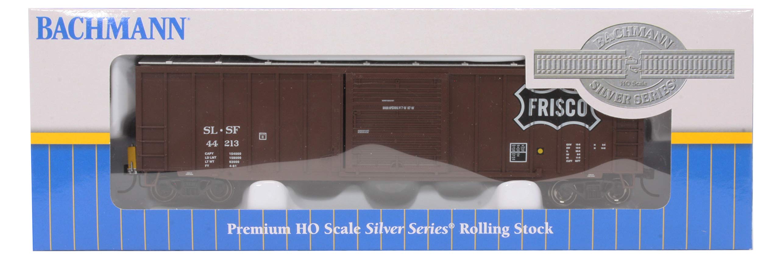 Bachmann Trains - 50' Outside Braced Box Car with Flashing End of Train Device - Frisco # 44213 - HO Scale, 14908