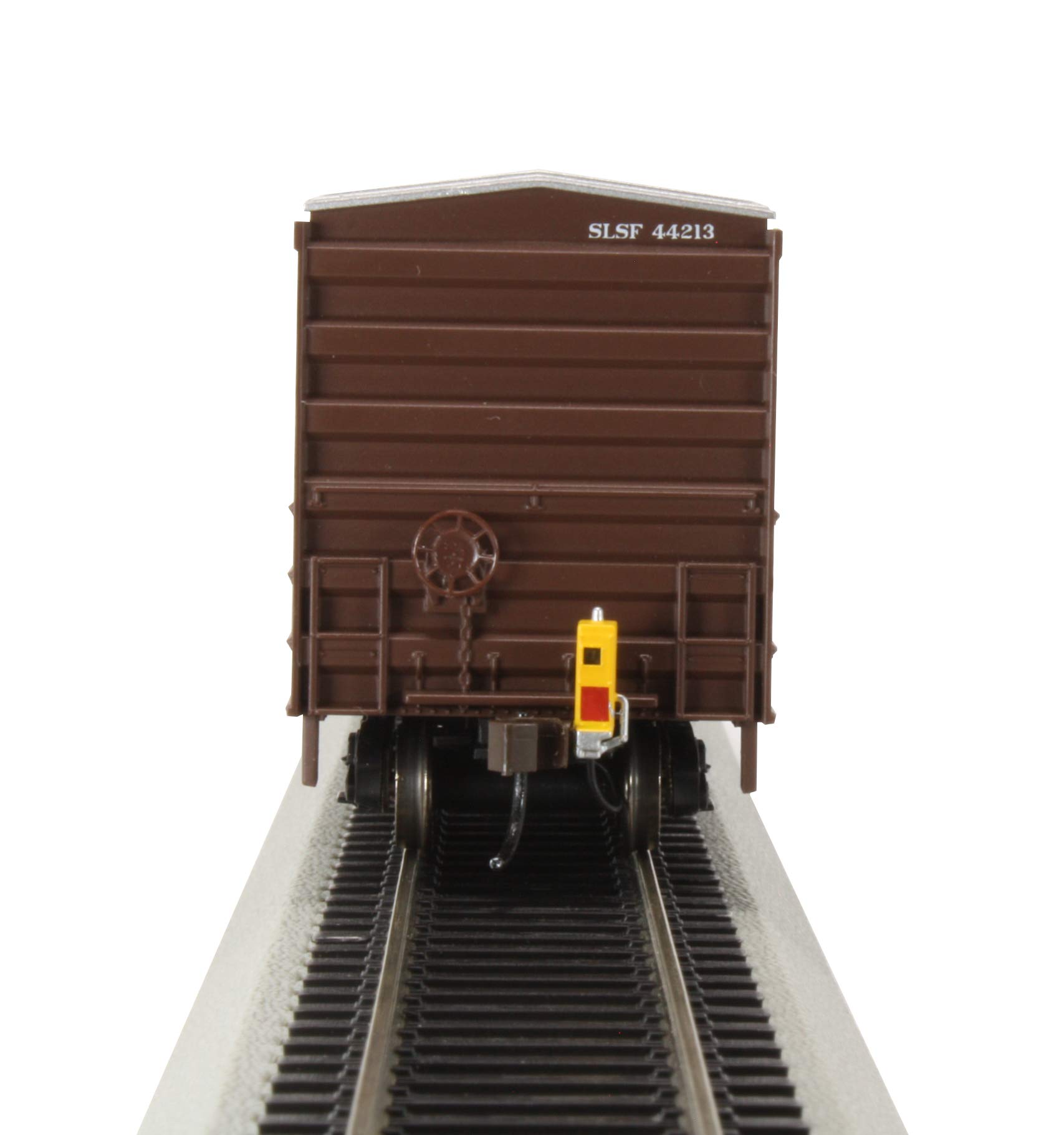 Bachmann Trains - 50' Outside Braced Box Car with Flashing End of Train Device - Frisco # 44213 - HO Scale, 14908