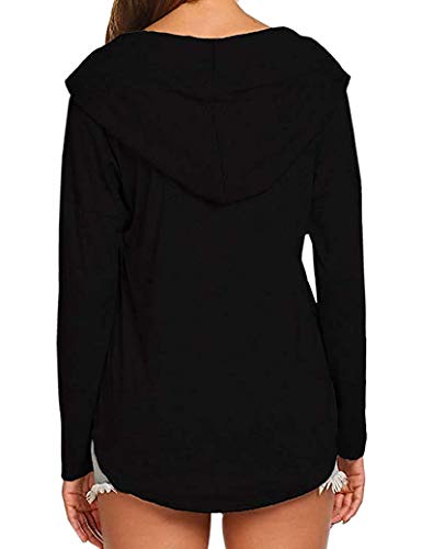 WbJetr Black Woman Beautiful Magic Long Sleeve V Neck Casual Loose Hoodies Tops