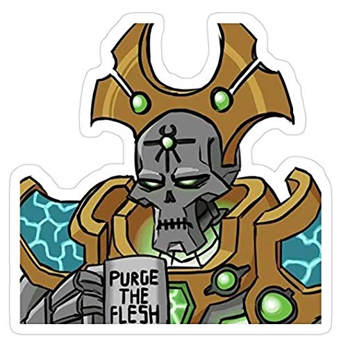 Purge The Flesh, necron Decal Sticker - Sticker Graphic - Auto, Wall, Laptop, Cell, Truck Sticker for Windows, Cars, Trucks