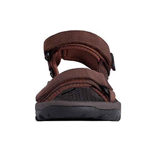 COLGO Men's Sport Sandals Comfort Classic Athletic Hiking Sandals with Arch Support Outdoor Wading Beach Water Shoes(8 M US, Brown)