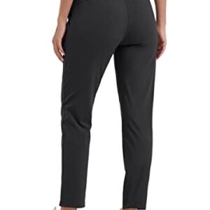 Willit Women's Golf Travel Pants Lounge Sweatpants 7/8 Athletic Pants Quick Dry On The Fly Pants Black M