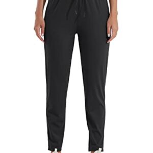 Willit Women's Golf Travel Pants Lounge Sweatpants 7/8 Athletic Pants Quick Dry On The Fly Pants Black M