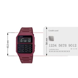 Casio CA-53WF-4B Calculator Red Digital Mens Watch Original New Classic CA-53