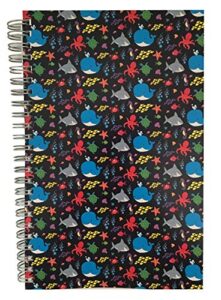 spiral notebook for kids – 80-page college ruled composition notebook – 5.5 x 8.5 inch children’s cute notebook – 9 colorful designs – ideal for writing, notes, journal – made in the usa (sea)