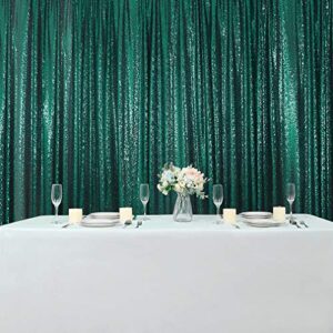 Hahuho Hunter Sequin Backdrop Curtain, 4PCS 2FTx8FT Glitter Backdrop Curtain for Parties, Christmas, Wedding, Party Decoration（4 Panels, 2FT x 8FT, Hunter