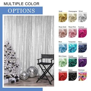 Hahuho Hunter Sequin Backdrop Curtain, 4PCS 2FTx8FT Glitter Backdrop Curtain for Parties, Christmas, Wedding, Party Decoration（4 Panels, 2FT x 8FT, Hunter