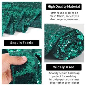 Hahuho Hunter Sequin Backdrop Curtain, 4PCS 2FTx8FT Glitter Backdrop Curtain for Parties, Christmas, Wedding, Party Decoration（4 Panels, 2FT x 8FT, Hunter