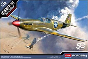 academy 1/48 us army air force p-51 mustang north african front plastic model 12338