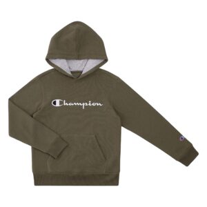 champion kids clothes sweatshirts youth heritage fleece pull on hoody sweatshirt with hood (medium, cargo olive)