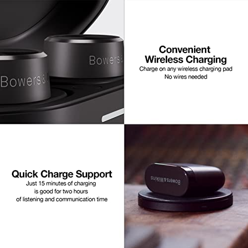 Bowers & Wilkins PI5 in-Ear True Wireless Headphones with Smart Wireless Charging (Black)
