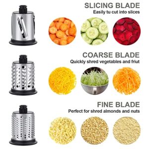 Slicer Shredder Attachment for KitchenAid Stand Mixer, Kitchen Aid Cheese Grater Attachment for Kitchen Aid Stand Mixer include Vegetable Slicer, Salad Maker, Cheese Grater by COFUN White