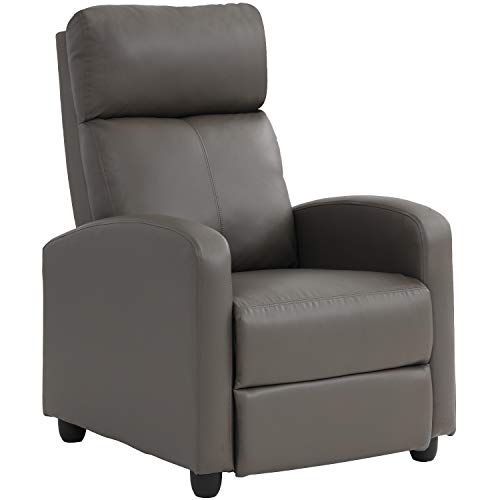 FDW Recliner Chair for Living Room Reading Chair Recliner Sofa Winback Chair Single Sofa Home Theater Seating Modern Reclining Chair Easy Lounge with PU Leather Padded Seat Backrest