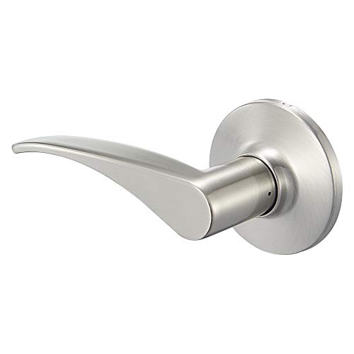 Amazon Basics Victor Dummy Door Lever - Left-handed Lever, Satin Nickel