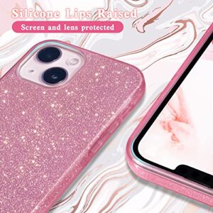 MATEPROX iPhone 13 Mini case,iPhone 12 Mini Cases Bling Sparkle Cute Girls Women Protective Cases for iPhone 13 Mini/iPhone 12 Mini (Pink)