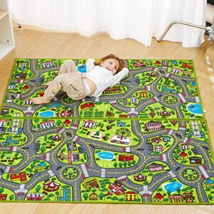 JOYIN 2 Pack Playmat City Life Carpet for Kids Age 3+, Jumbo Play Room Rug, City Pretend Play