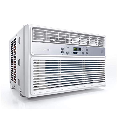 MIDEA EasyCool Window Air Conditioner - Cooling, Dehumidifier, Fan with remote control - 6,000 BTU, Rooms up to 250 Sq. Ft. (MAW06R1BWT Model) (Renewed)