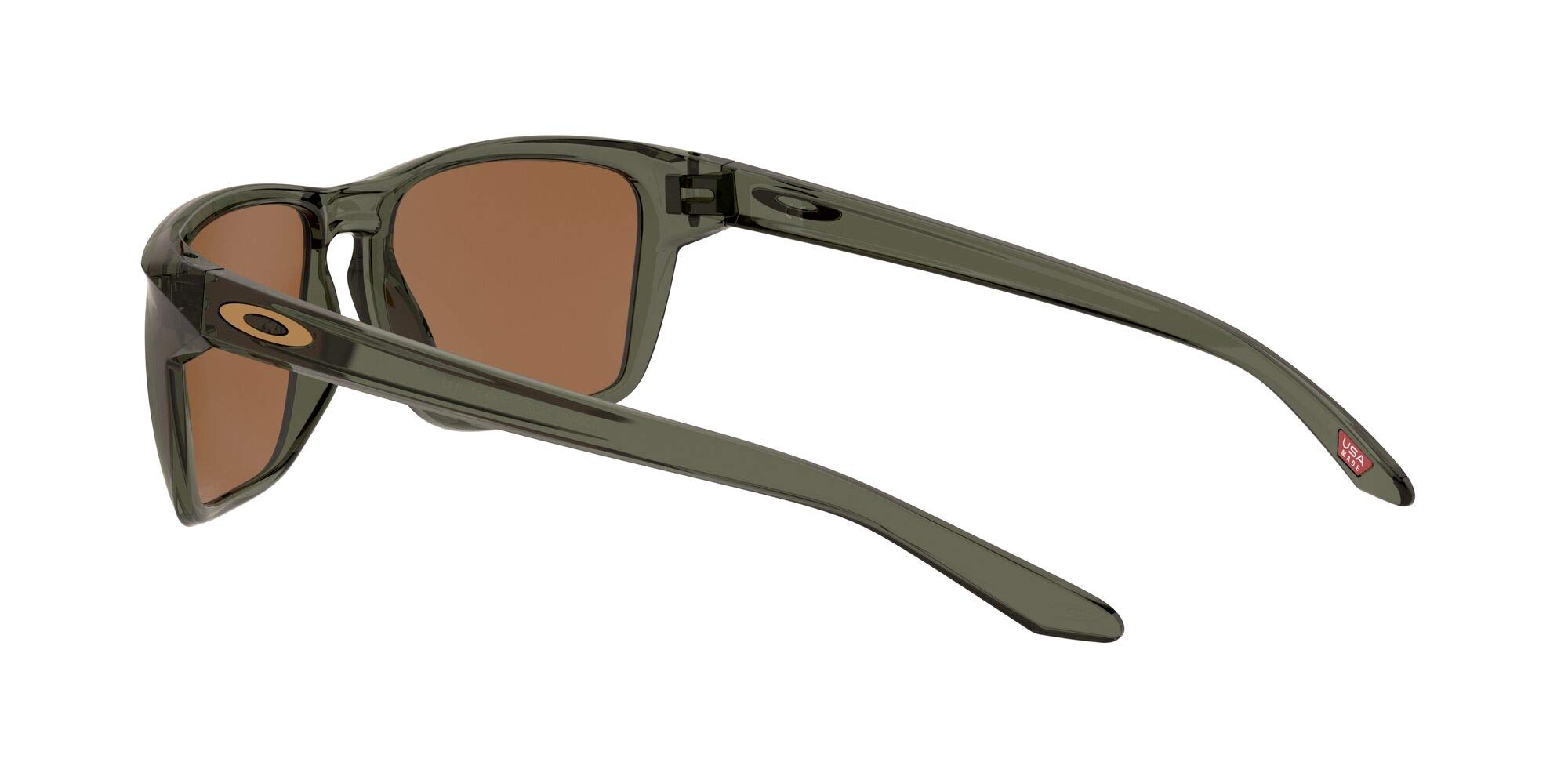 Oakley Men's OO9448 Sylas Rectangular Sunglasses, Olive Ink/Prizm Tungsten, 57 mm