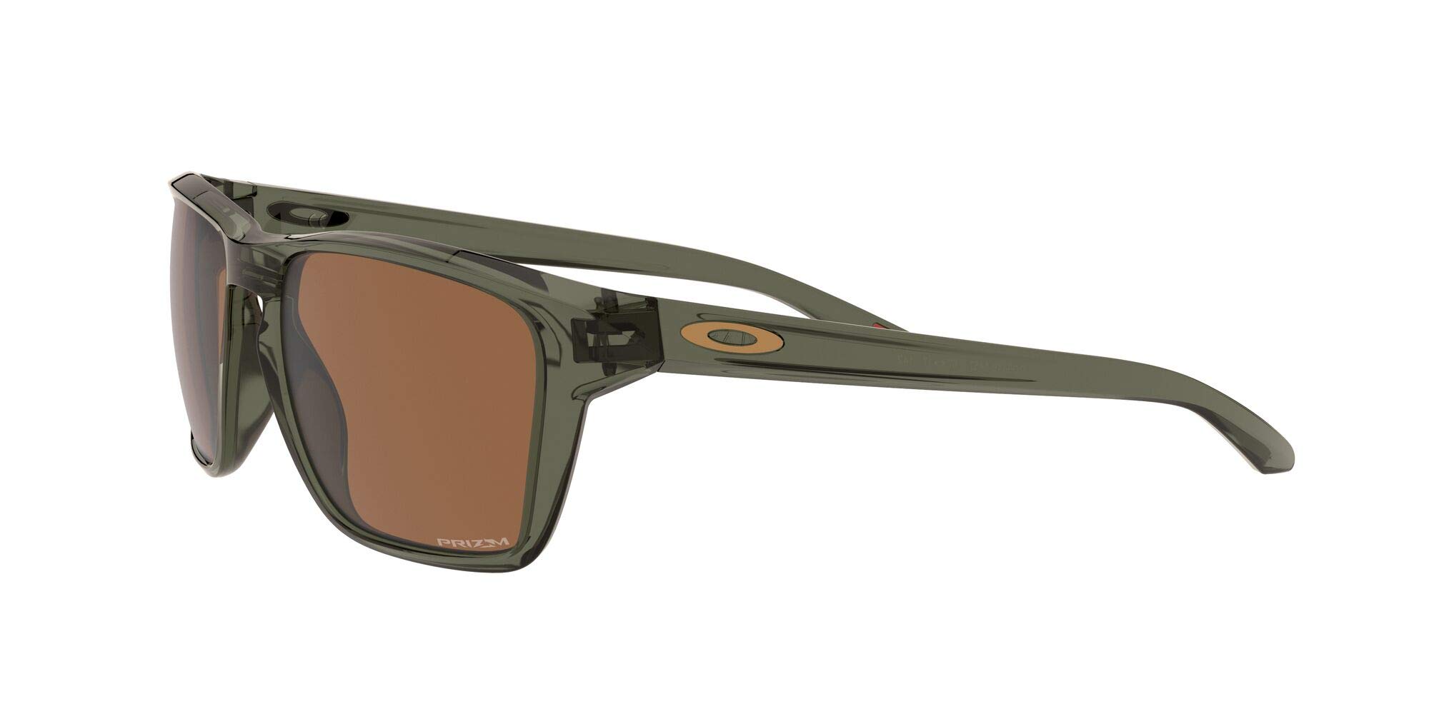 Oakley Men's OO9448 Sylas Rectangular Sunglasses, Olive Ink/Prizm Tungsten, 57 mm