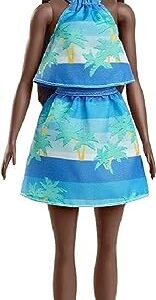 Barbie Loves The Ocean Beach-Themed Doll (11.5-inch Brunette), Made from Recycled Plastics, Wearing Fashion & Accessories, Gift for 3 to 7 Year Olds