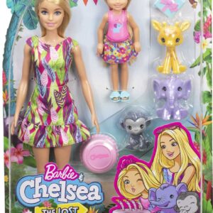 Barbie and Chelsea The Lost Birthday Playset with Barbie & Chelsea Dolls, 3 Pets & Accessories, Gift for 3 to 7 Year Olds