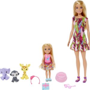 Barbie and Chelsea The Lost Birthday Playset with Barbie & Chelsea Dolls, 3 Pets & Accessories, Gift for 3 to 7 Year Olds