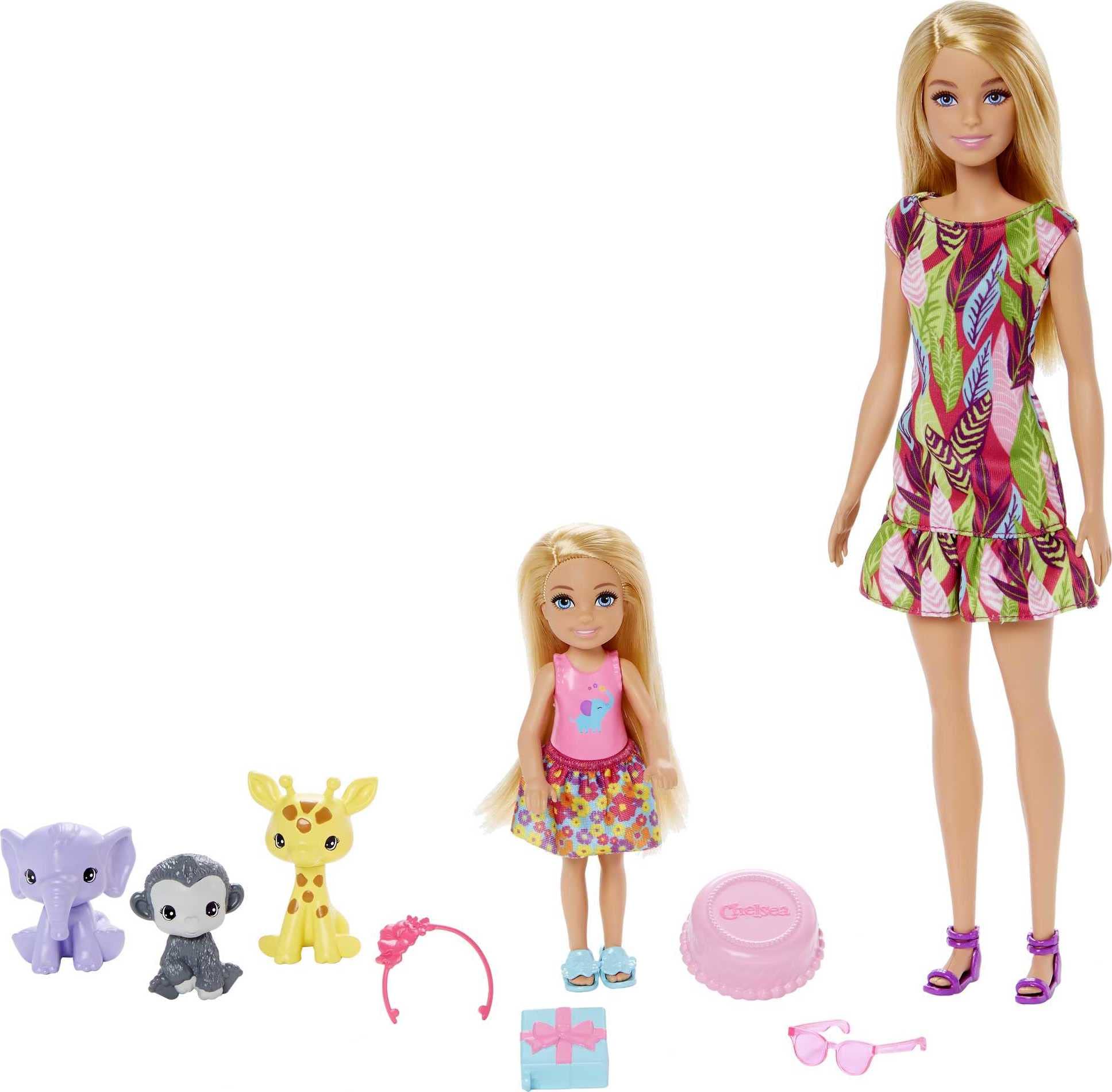 Barbie and Chelsea The Lost Birthday Playset with Barbie & Chelsea Dolls, 3 Pets & Accessories, Gift for 3 to 7 Year Olds