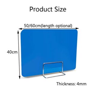 5040cm Isolation Board Blue Acrylic Material Removable Baffle Desk top Screen partition Student exam partition Board Canteen Anti-Dropping partition