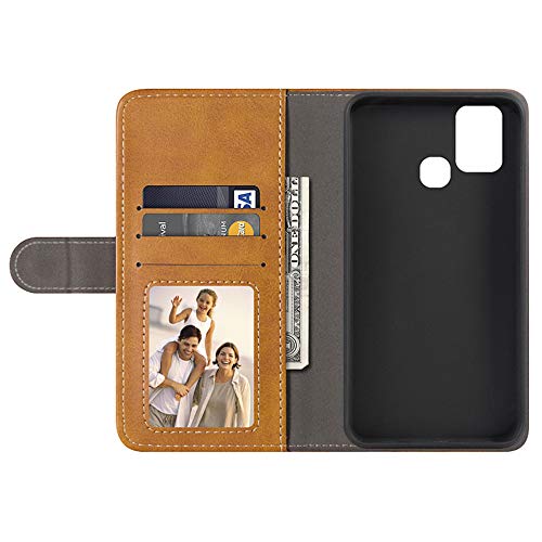 Infinix Smart 5 Case, Leather Wallet Case with Cash & Card Slots Soft TPU Back Cover Magnet Flip Case for Infinix Smart 5