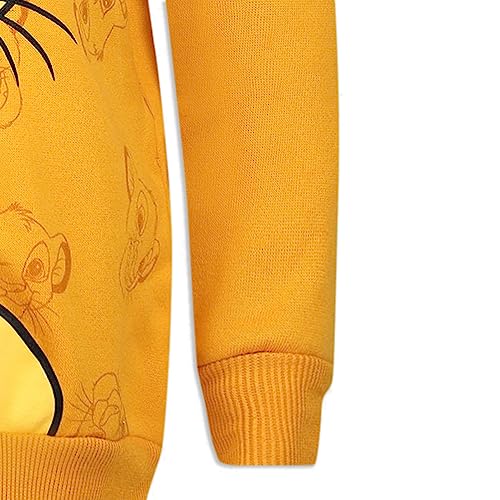 Disney Lion King Simba Boys Hoodie for Toddler and Little Kids – Orange