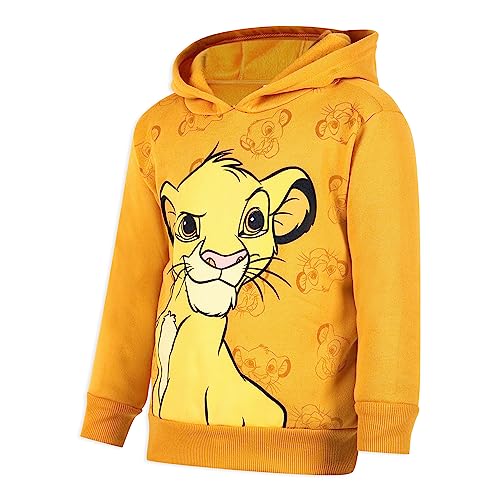 Disney Lion King Simba Boys Hoodie for Toddler and Little Kids – Orange