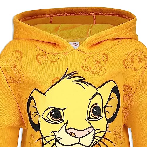 Disney Lion King Simba Boys Hoodie for Toddler and Little Kids – Orange