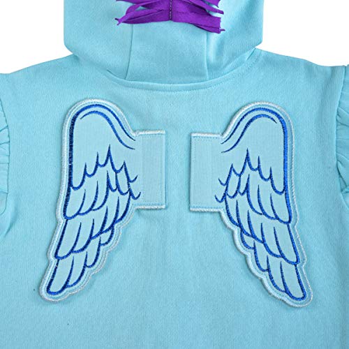 My Little Pony Girls’ Zip Up Hoodie for Toddler, Little and Big Kids – Blue/Grey