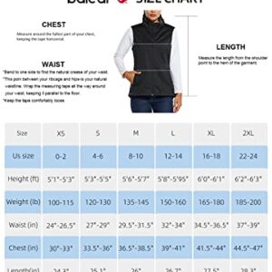 BALEAF Women's Lightweight Vest Softshell Sleeveless Jacket Windproof Stand Collar with Zipper Pockets Running Hiking Golf Black M