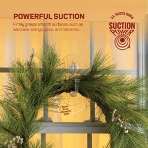 SEWANTA Christmas Wreath Hanger for Glass Front Door - Giant Suction Wreath Hanger, Hang Large or Heavy Wreaths Securely on Glass Doors and Windows up to 20 Lbs - Heavy Duty Wreath Holders - USA Made