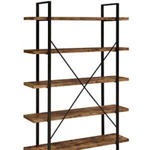 Coaster Furniture Bookcase Antique Nutmeg and Black 805807