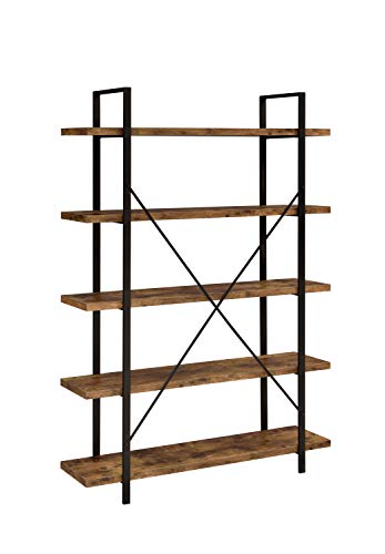 Coaster Furniture Bookcase Antique Nutmeg and Black 805807