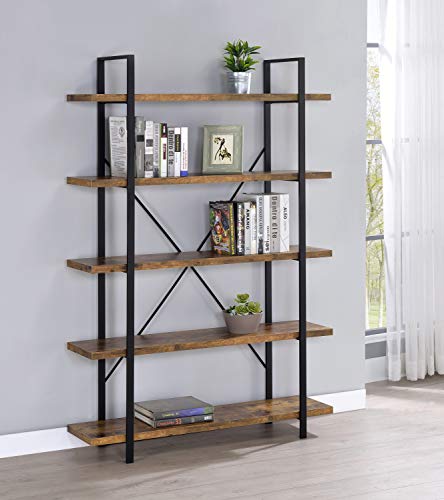 Coaster Furniture Bookcase Antique Nutmeg and Black 805807