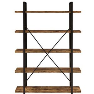 Coaster Furniture Bookcase Antique Nutmeg and Black 805807