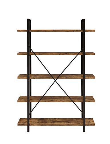 Coaster Furniture Bookcase Antique Nutmeg and Black 805807