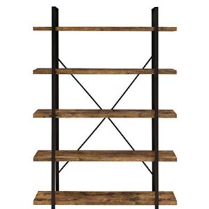 Coaster Furniture Bookcase Antique Nutmeg and Black 805807