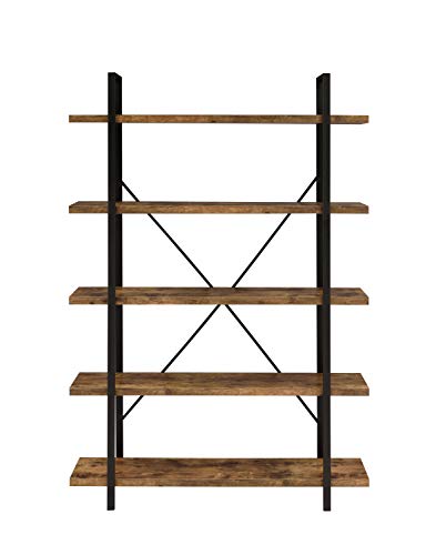 Coaster Furniture Bookcase Antique Nutmeg and Black 805807