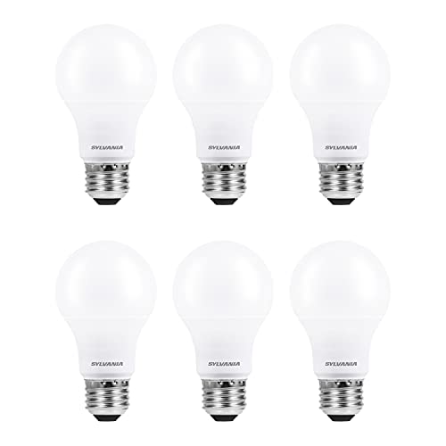 SYLVANIA ECO LED Light Bulb, A19, 100W Equivalent, Efficient 14.5W, 7 Year, 1450 Lumens, Frosted, 5000K, Daylight - 6 Pack (40884)