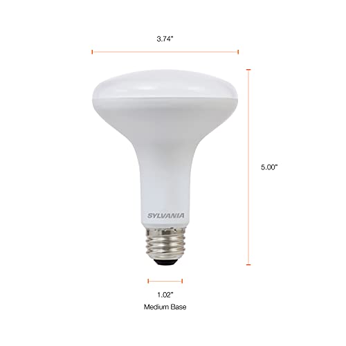 SYLVANIA ECO LED BR30 Light Bulb, 65W = 10W, Dimmable, Frosted Finish, 650 Lumens, 2700K, Soft White - 4 Pack (40870)