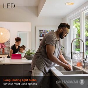 SYLVANIA ECO LED BR30 Light Bulb, 65W = 10W, Dimmable, Frosted Finish, 650 Lumens, 2700K, Soft White - 4 Pack (40870)