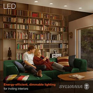 SYLVANIA ECO LED BR30 Light Bulb, 65W = 10W, Dimmable, Frosted Finish, 650 Lumens, 2700K, Soft White - 4 Pack (40870)